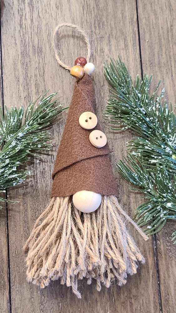 Adorable Yarn Gnome Ornament