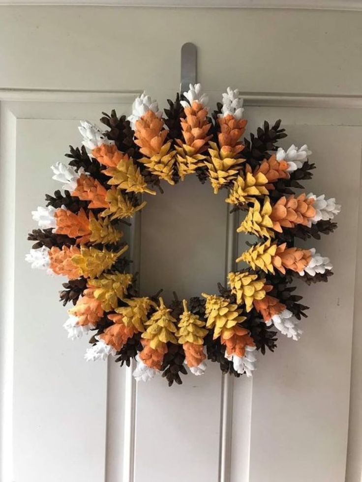 Autumn Pine Cone Wreath