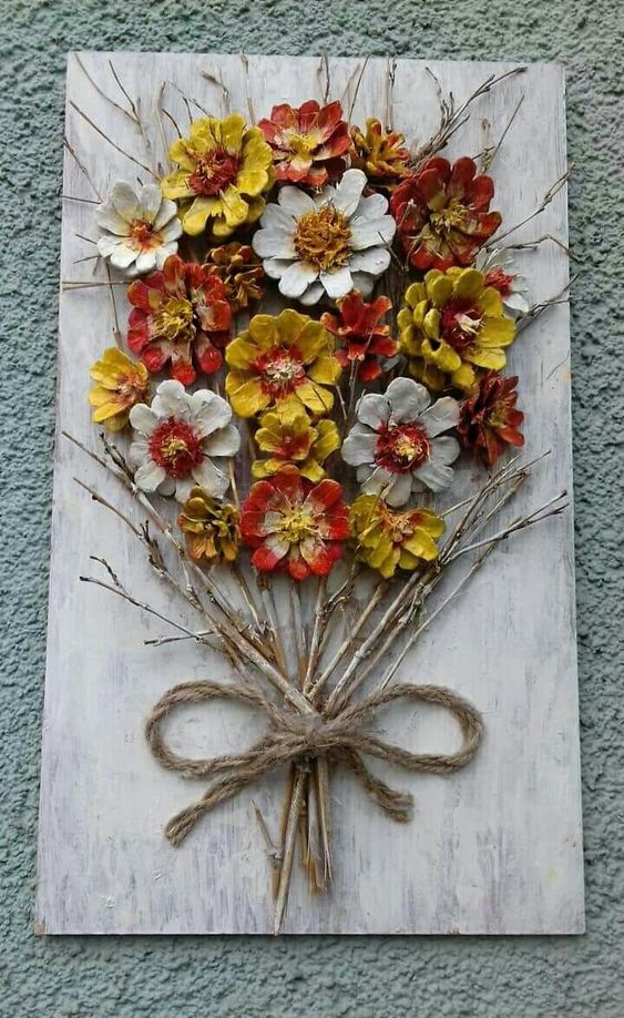 Blooming Pine Cone Bouquet Art