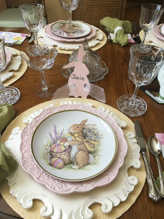 Charming Bunny Easter Place Setting