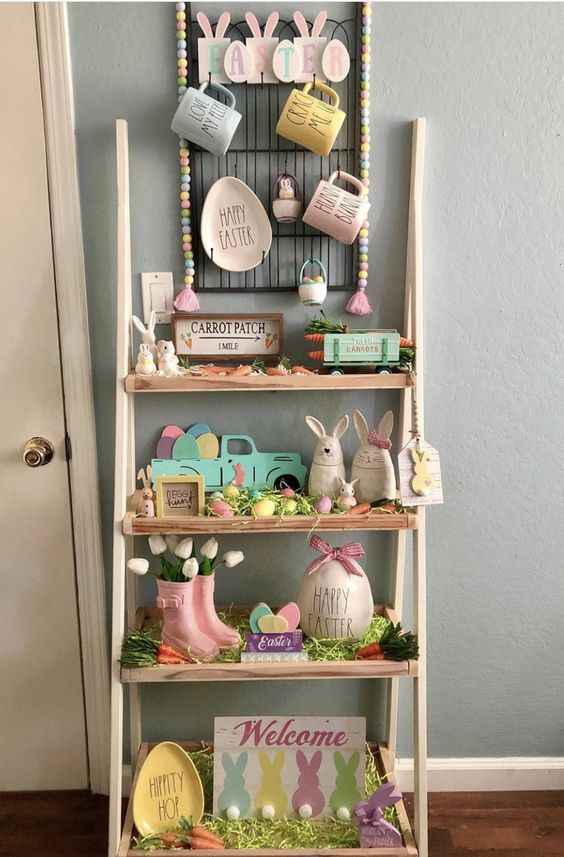 Charming Easter Ladder Display