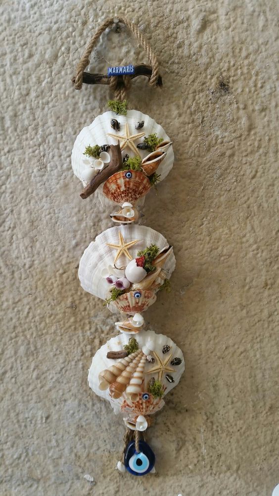 Charming Nautical Shell Wall Hanging