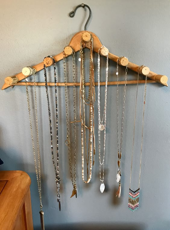 Cork-Adorned Jewelry Hanger