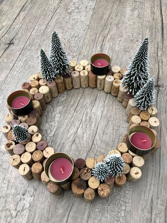 Cork Candle Wreath