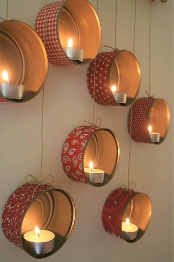 Cozy Tin Can Candle Holders