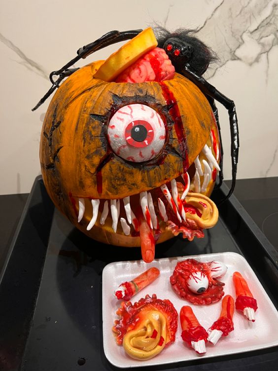 Creepy Monster Pumpkin