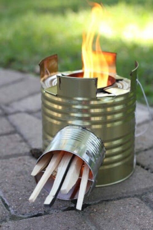 Efficient Tin Can Rocket Stove