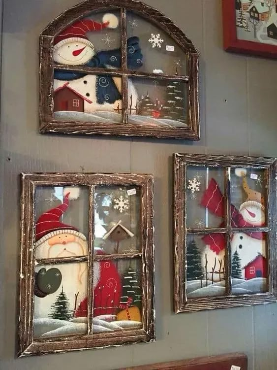 Festive Window Frame Scenes