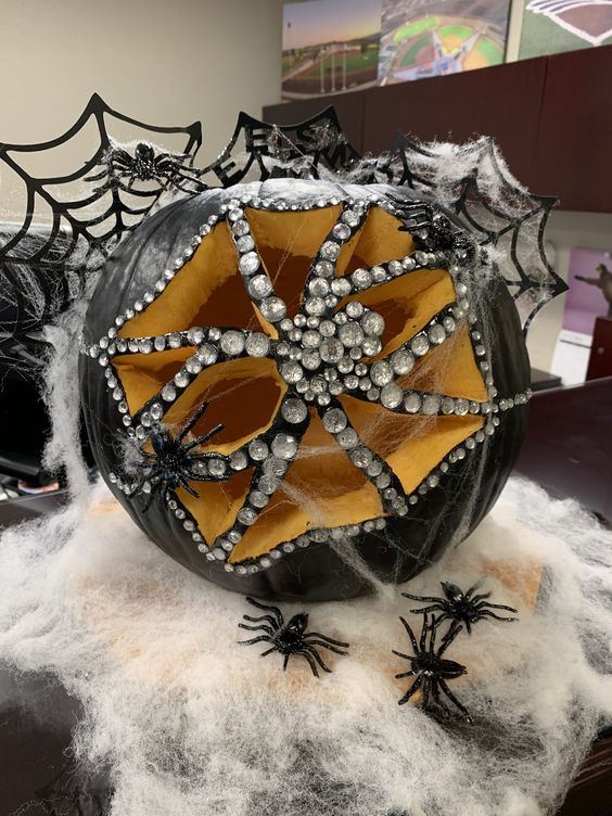 Glam Spider Web Pumpkin