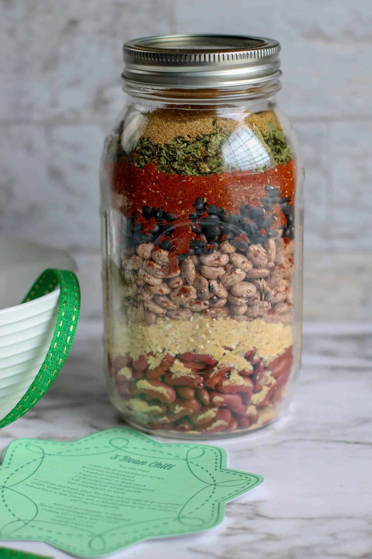 Layered Chili Mason Jar Gift