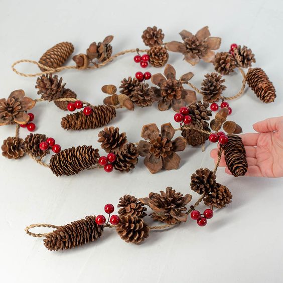 Natural Pine Cone Garland