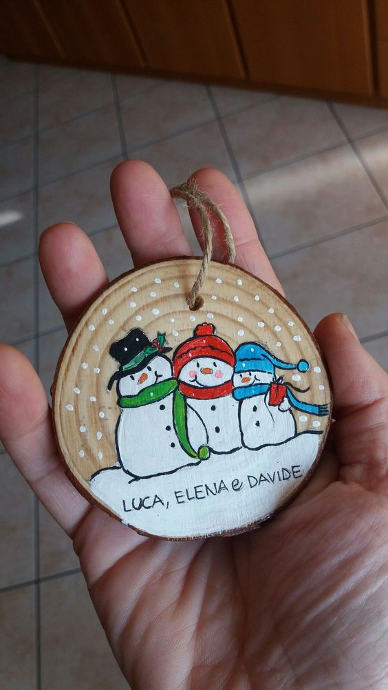 Personalized Snowman Family Ornament