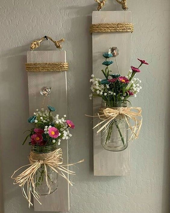 Rustic Bloom Mason Jar Wall Decor