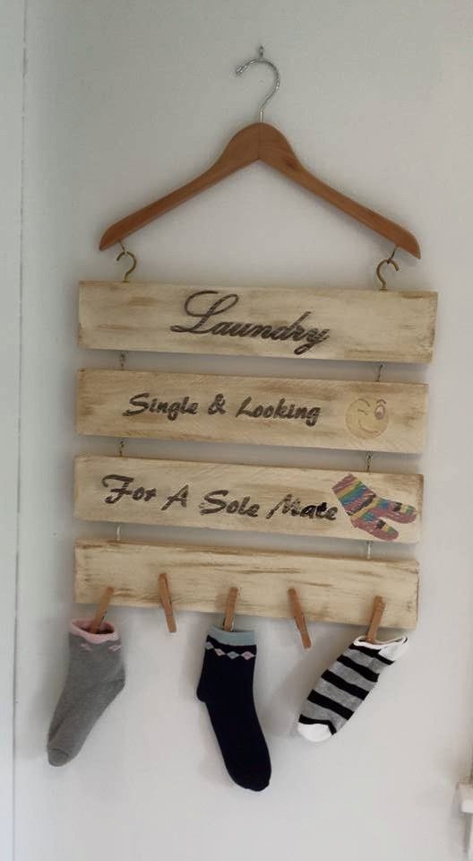 Rustic Laundry Sock Organizer