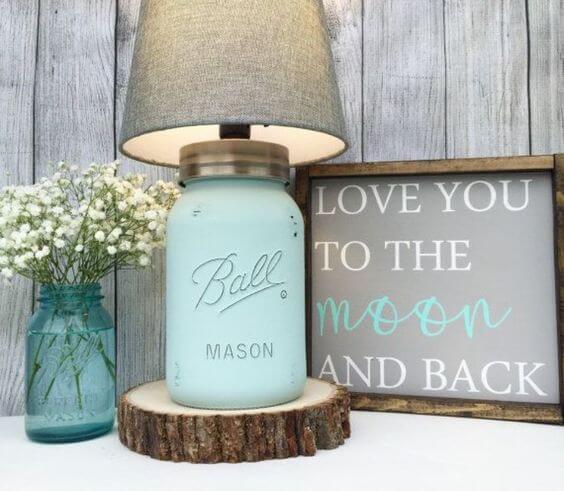 Rustic Mason Jar Lamp Delight