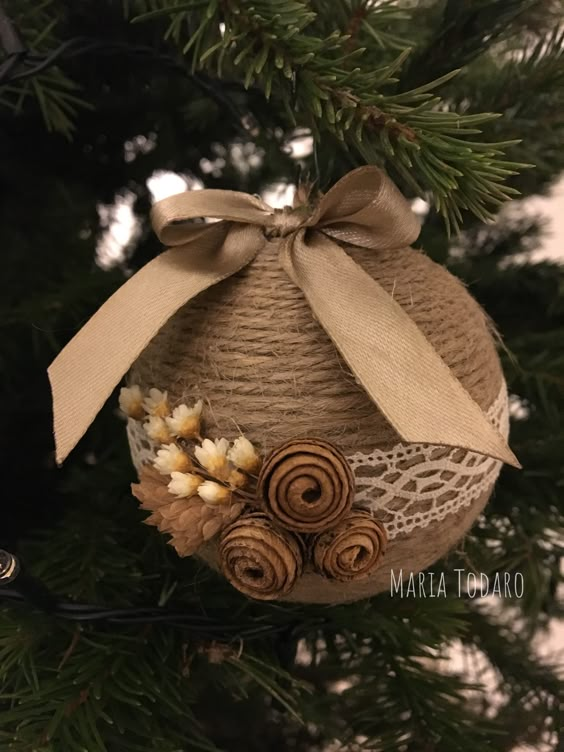 Rustic Twine Ornament Ball