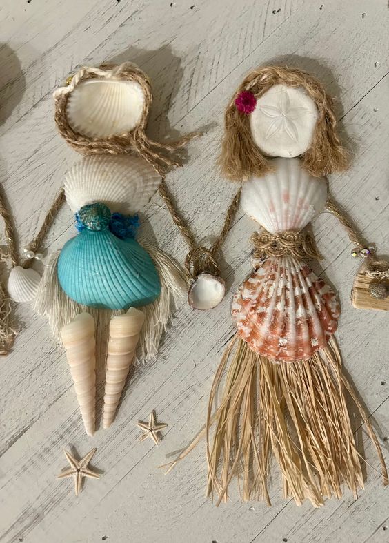 Seashell Island Doll Duo