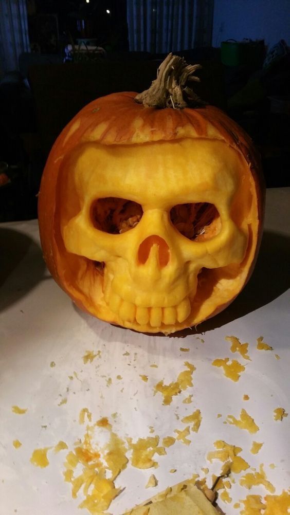 Skull Face Pumpkin