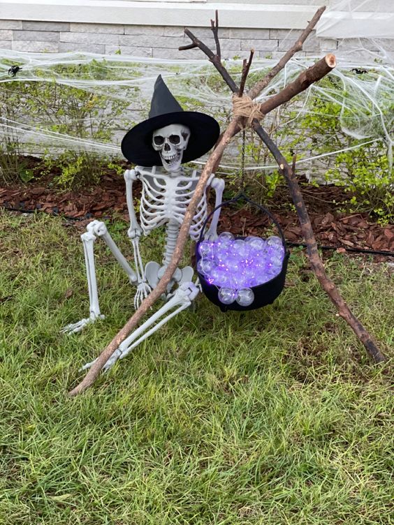 Spooky Skeleton Witch Brew