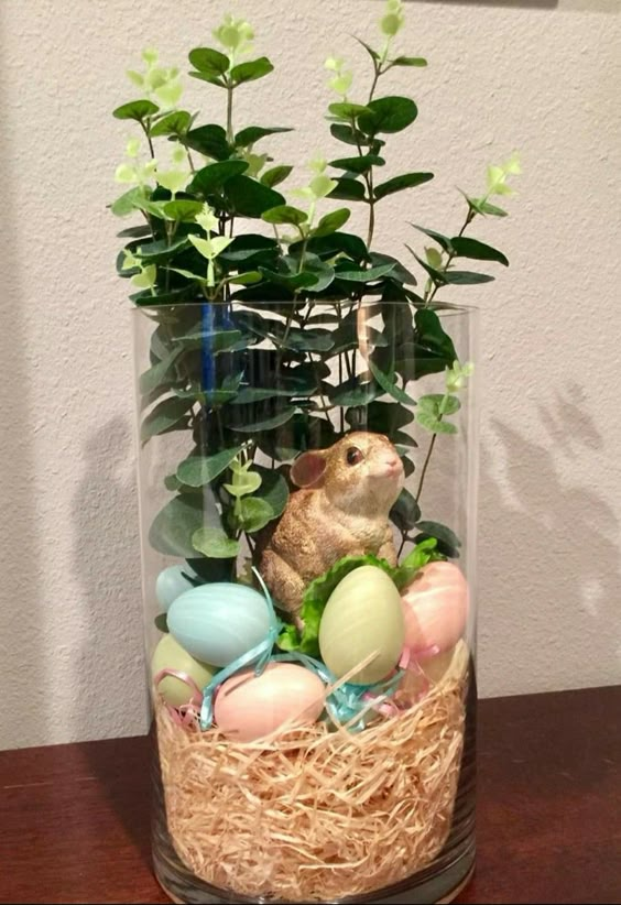 Whimsical Bunny Vase Arrangement