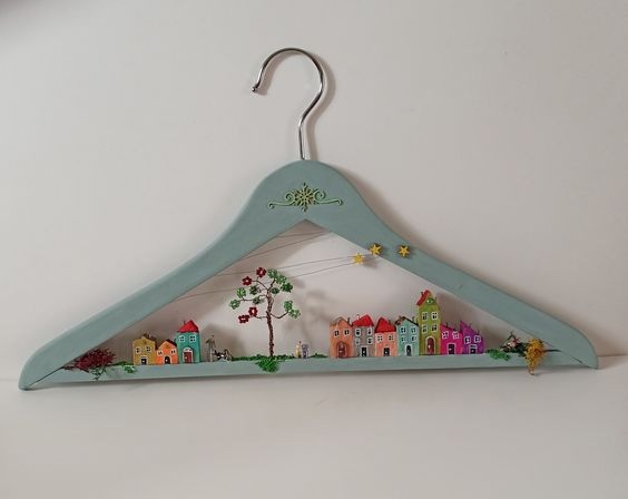 Whimsical Hanger Village Scene