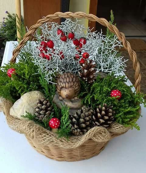 Charming Festive Basket Centerpiece