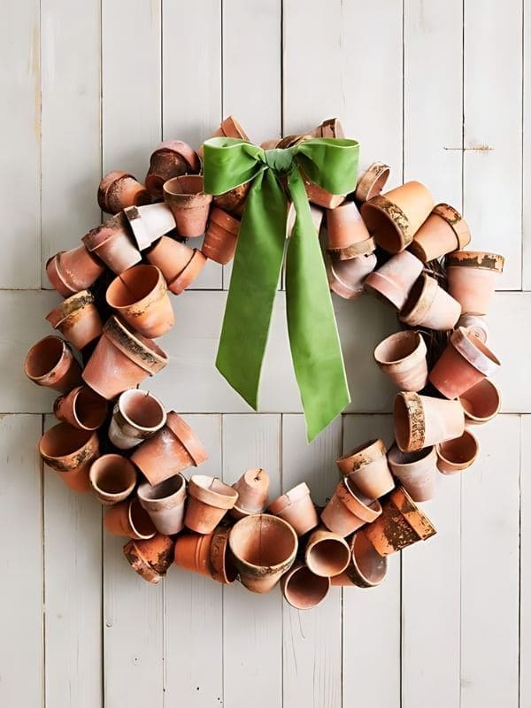 Charming Terracotta Pot Wreath