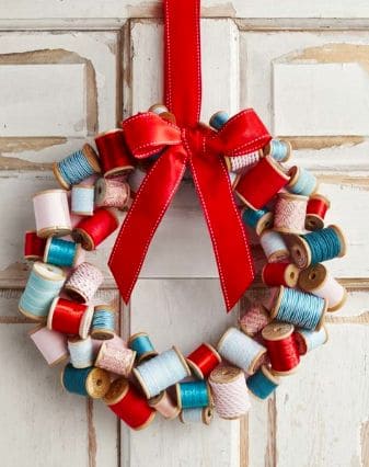 Charming Thread Spool Wreath Creation