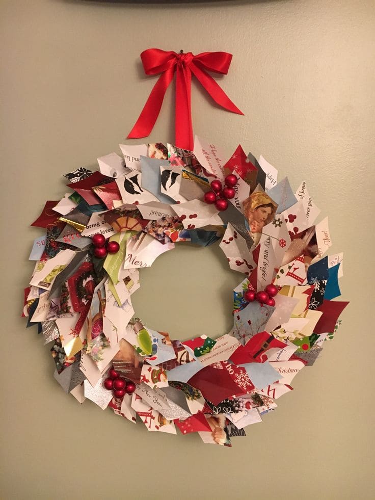 Colorful Greeting Card Wreath