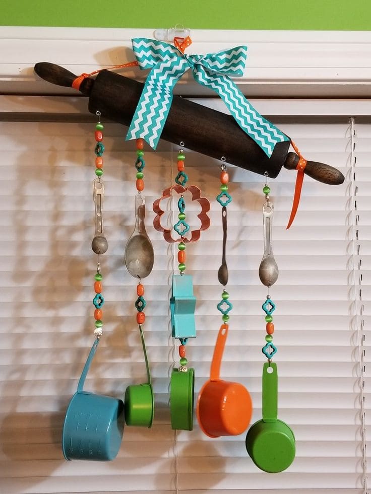 Colorful Kitchen Utensil Wind Chime