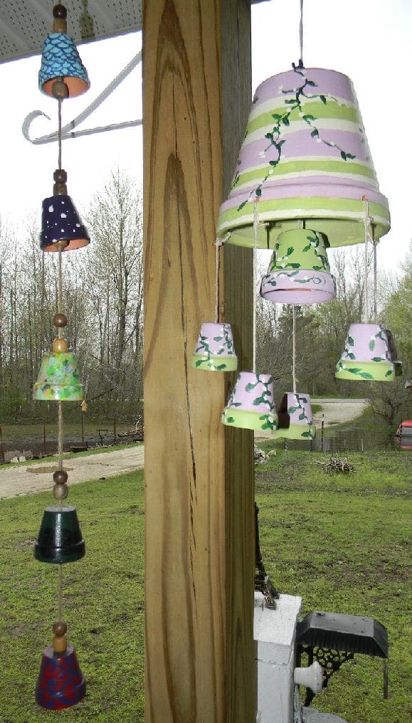 Delightful Painted Terracotta Wind Chimes