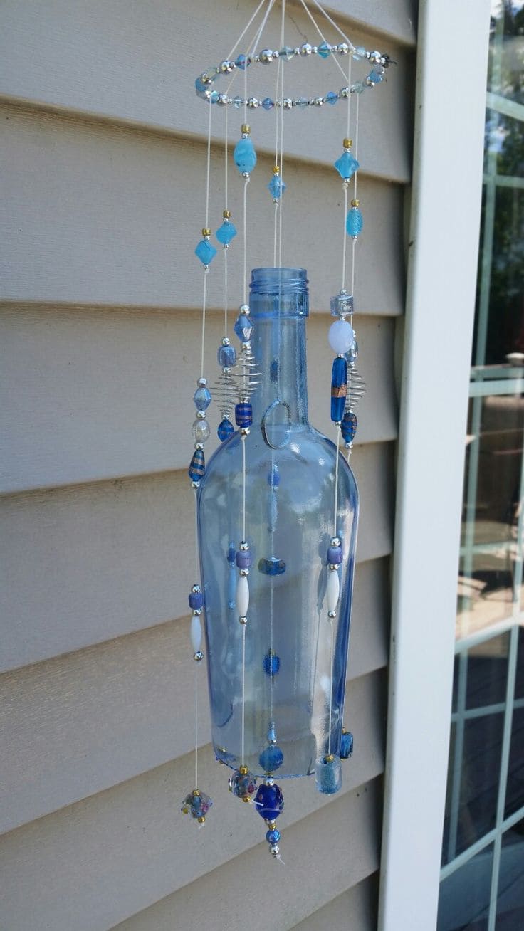 Elegant Glass Bottle Wind Chime