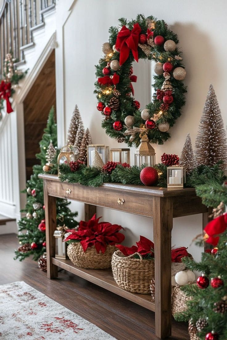 Elegant Holiday Console Table Display