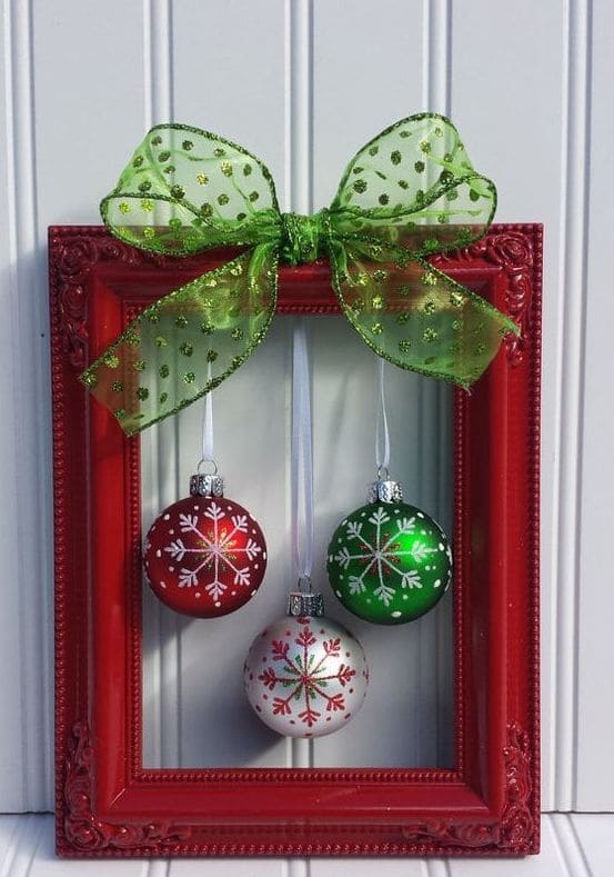 Festive Ornament Frame Display