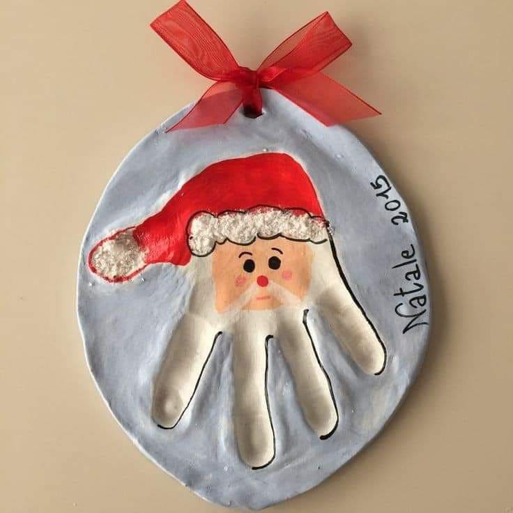 Handsy Santa Ornament