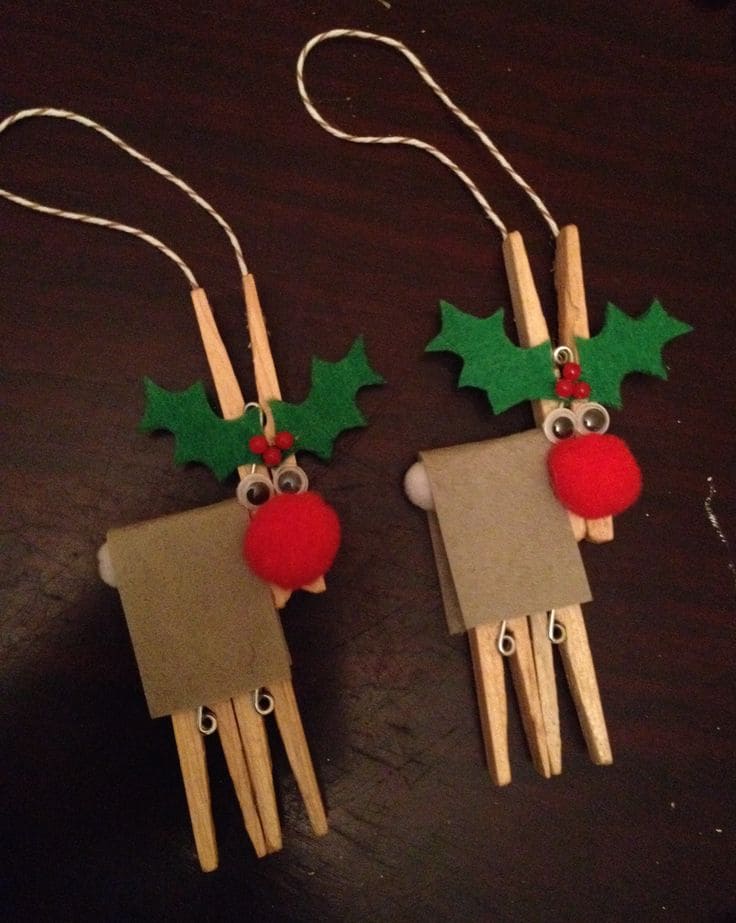 Lovely Clothespin Reindeer