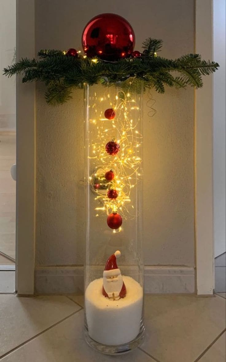 Magical Festive Glass Vase Display