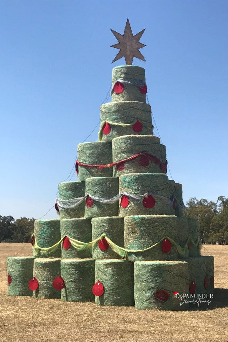 Rustic Hay Bale Tree