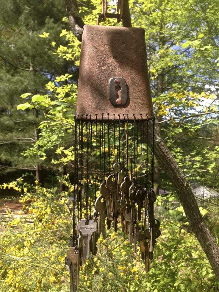 Rustic Key Charm Wind Chime