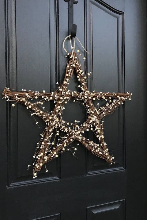 Rustic Star Twig Door Wreath