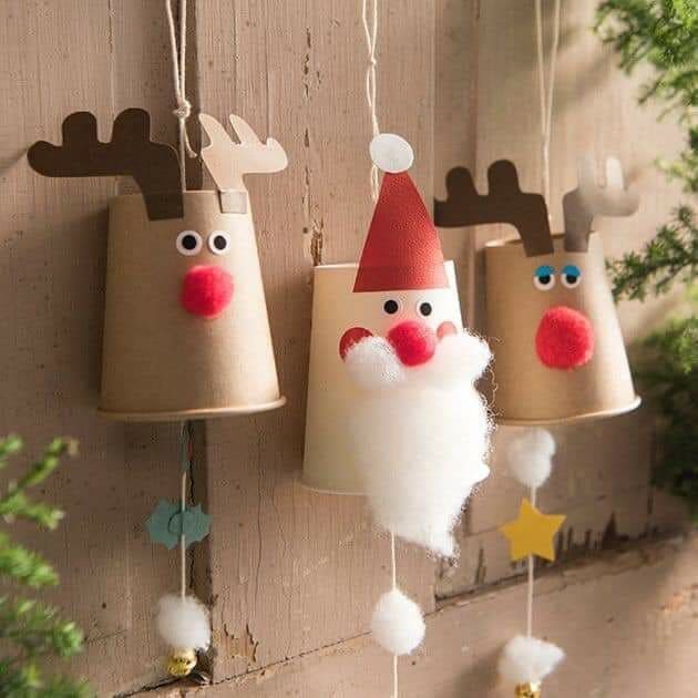 Upcycled Cup Christmas Characters