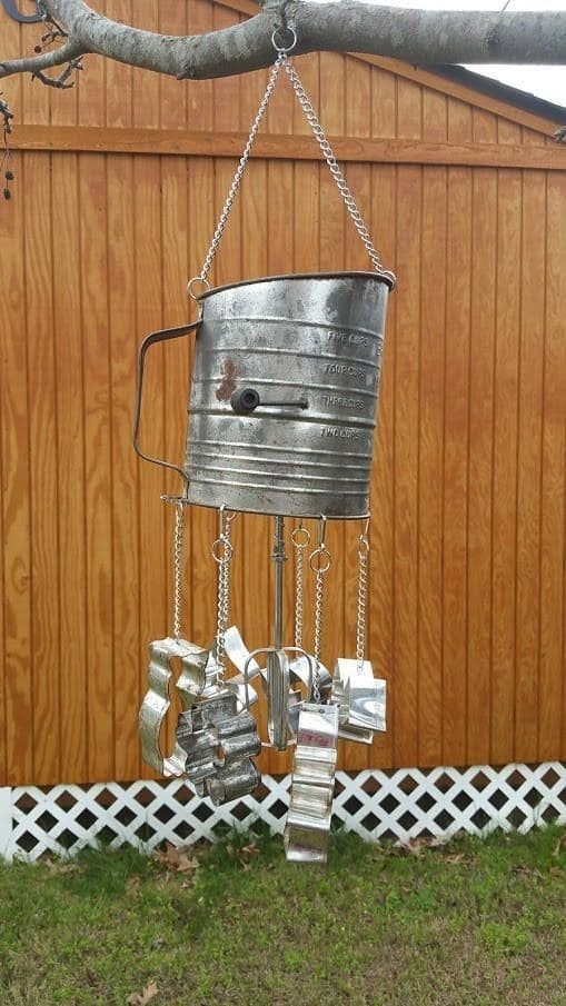 Vintage Sifter and Cookie Cutter Wind Chime