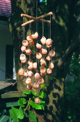 Whimsical Snail Shell Wind Chime