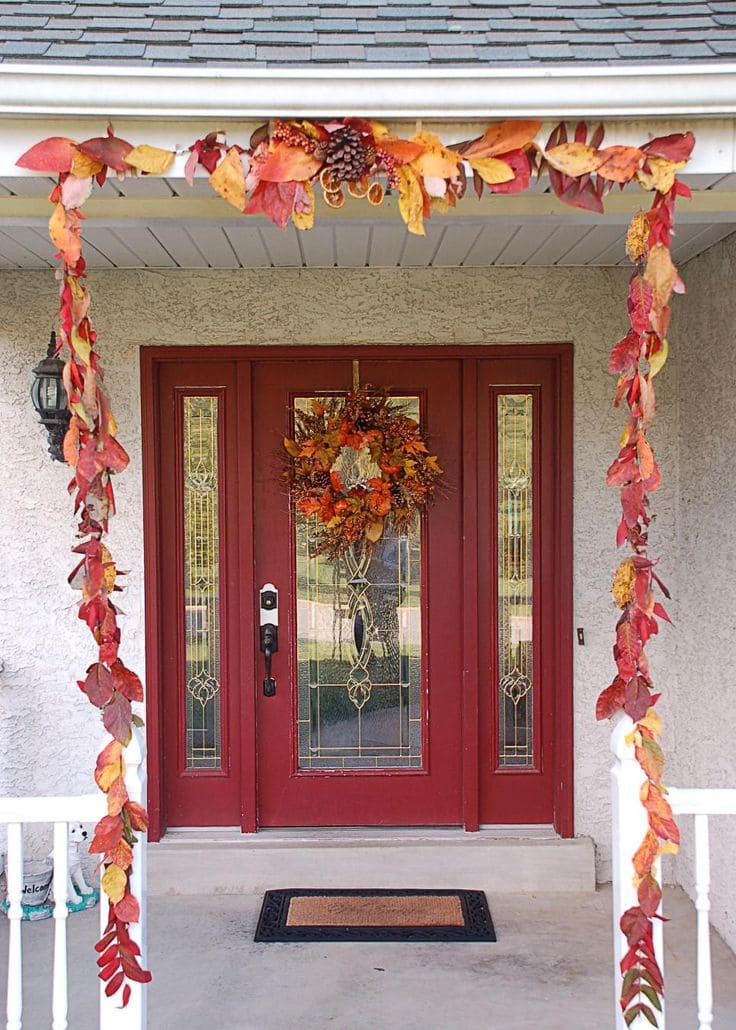 Autumn Leaf Garland for Entryway Charm