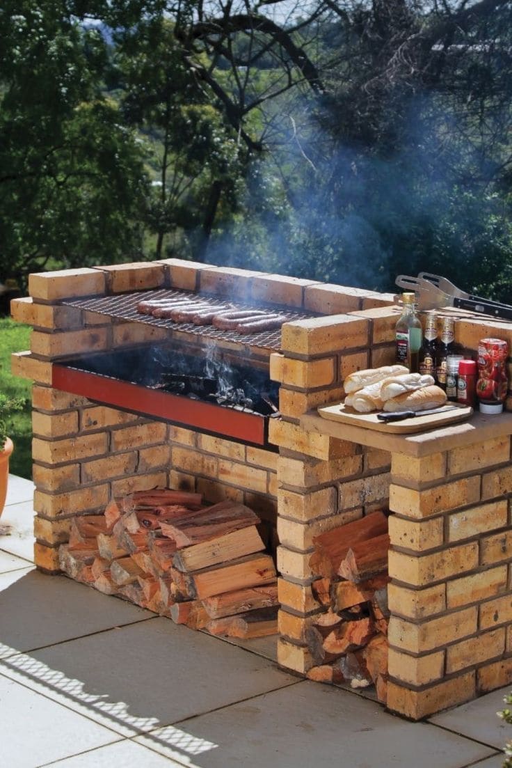 Brick Barbecue Station