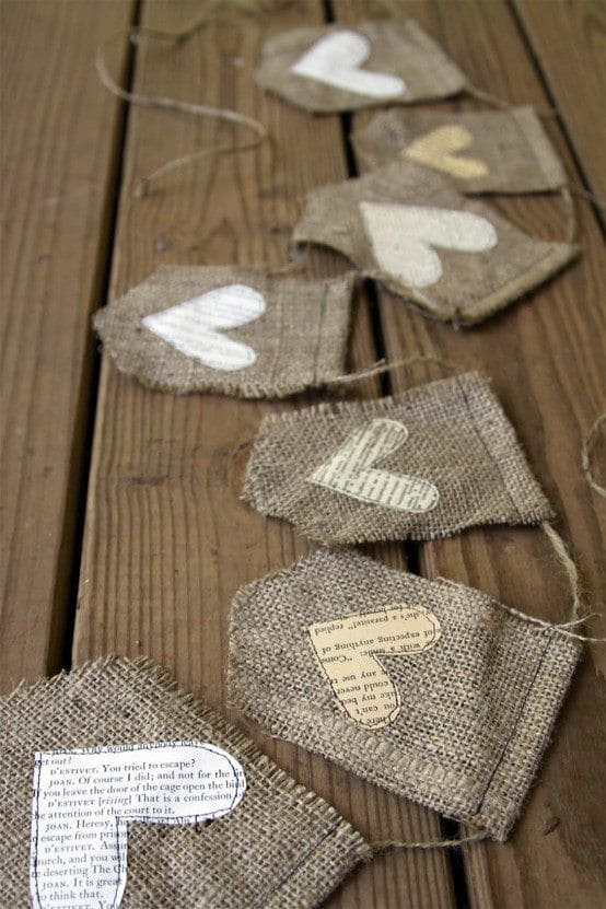 Burlap and Heart Garland Magic