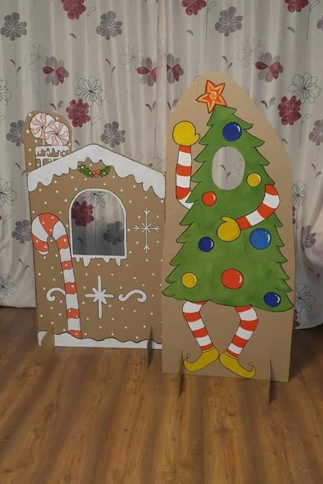 Cardboard Holiday Photo Booth