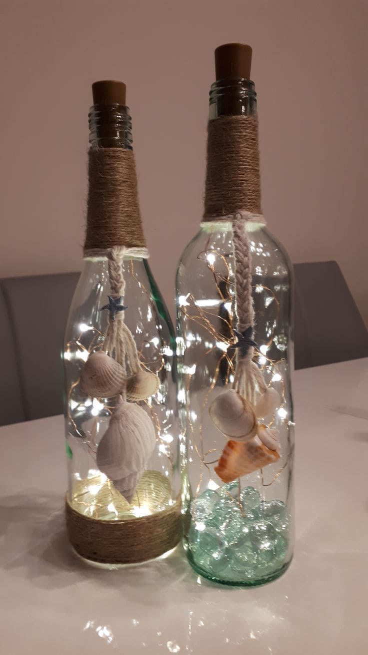 Charming Coastal Bottle Lanterns