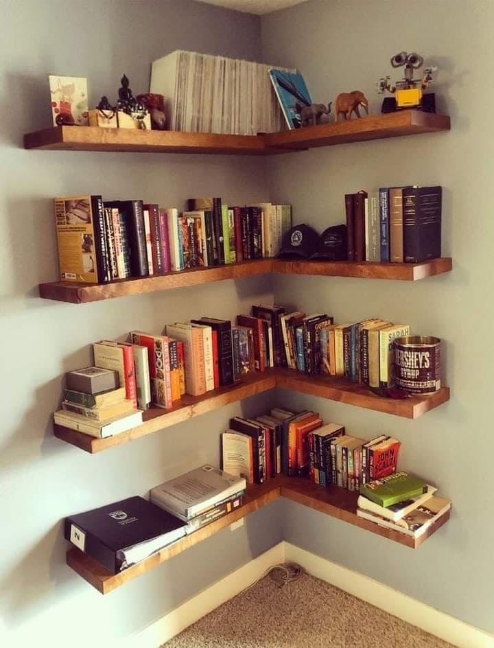 Charming Corner DIY Floating Shelves