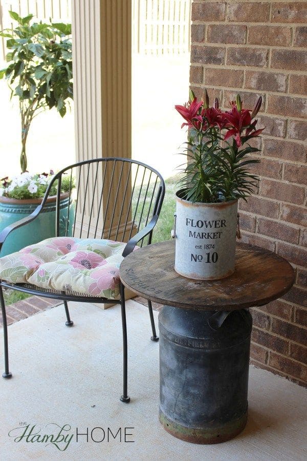 Charming Milk Can Coffee Table Design